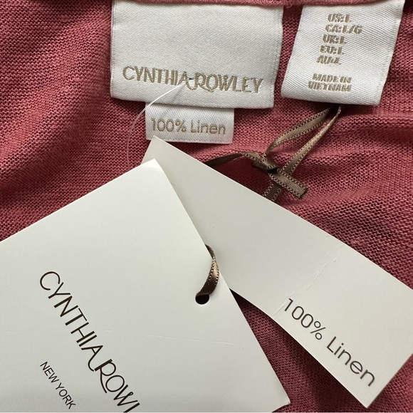 Cynthia Rowley 100% Linen Open Cardigan
SZ L Dusty Pink Lagenlook Summer NWT - Picture 2 of 7